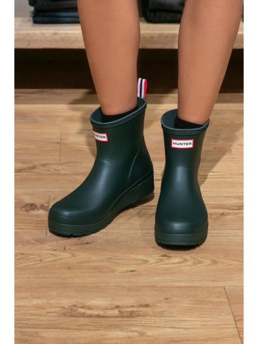 HUNTER Play Short Wellies in Arctic Moss Size US 7
